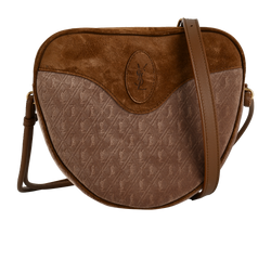 Mini Le Monogram Coeur, Suede, Beige/Brown, 0822, DB, 3*